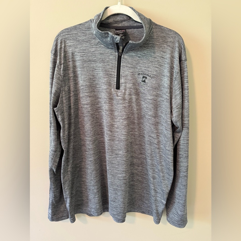 Mackinac Island Large Grey 1/4 Zip